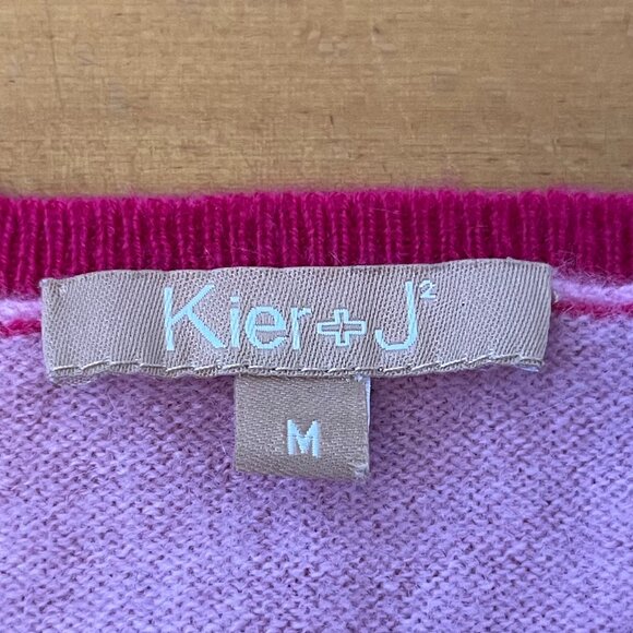 Kier + J Pink Cashmere Crewneck Sweater, Size Medium - Picture 5 of 8
